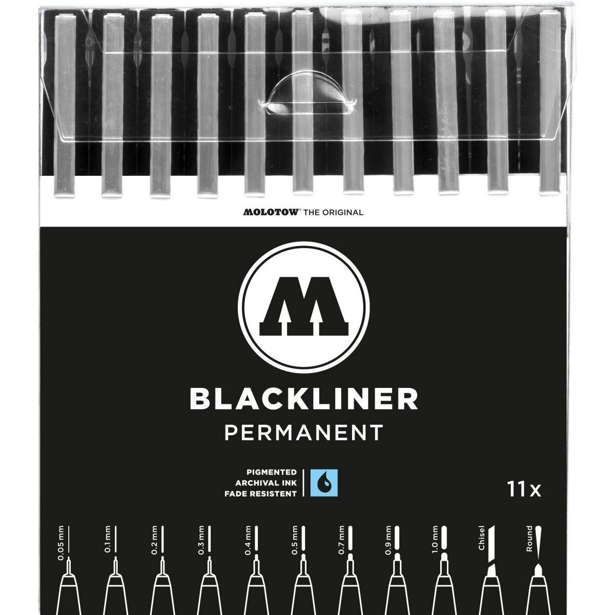 MOLOTOW Fineliner Blackliner VE=11 Stück sortiert schwarz