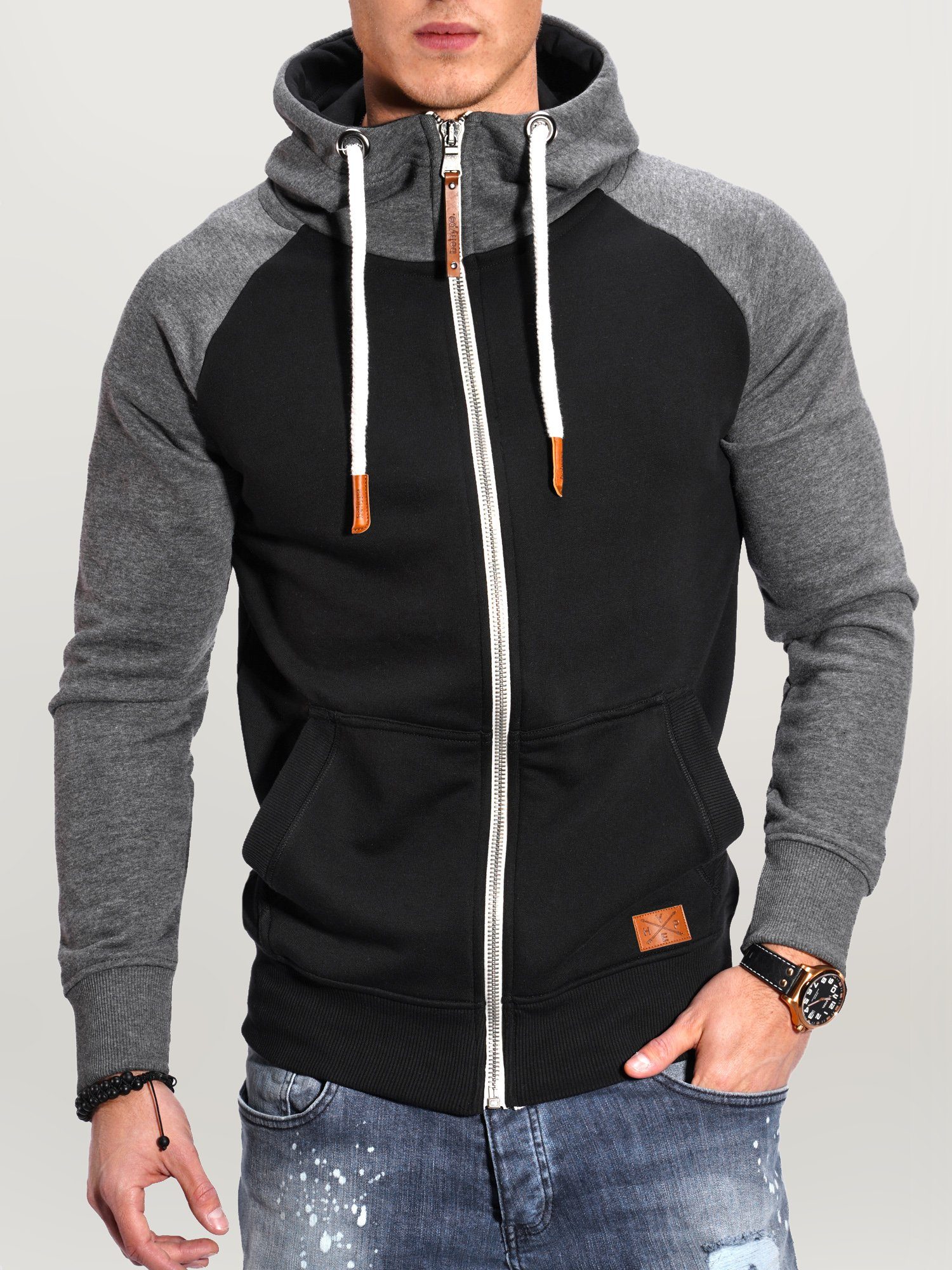 behype Sweatjacke RAGLAN mit Raglan-Ärmeln