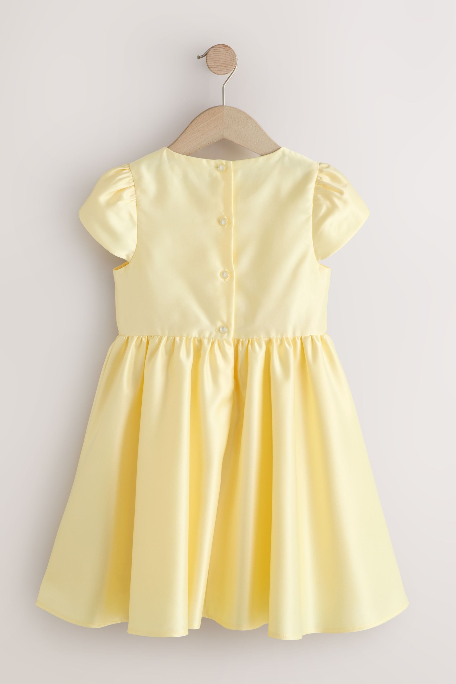 Next Partykleid Mädchenkleid mit Blumen und Schleife vorne (1-tlg)