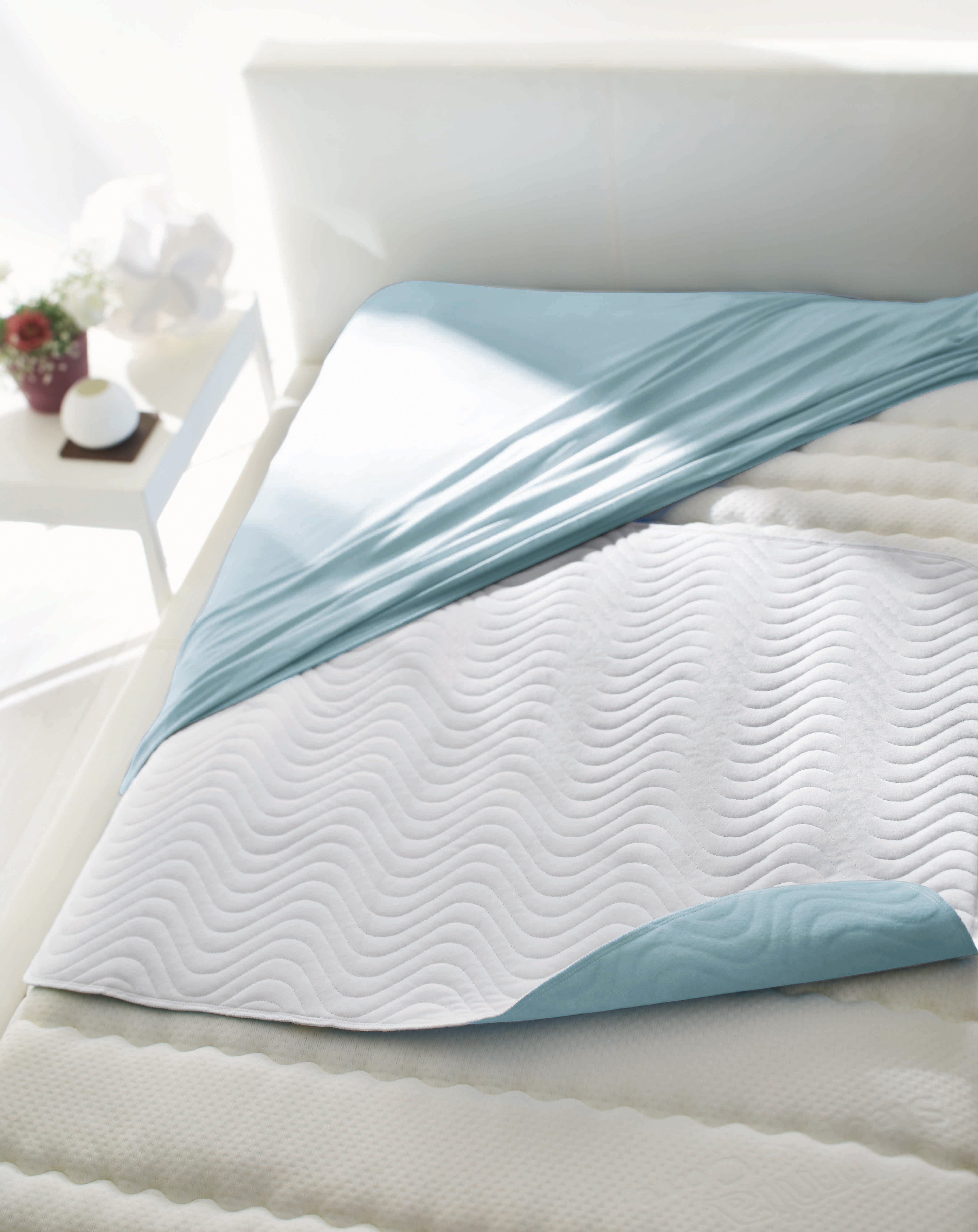 Inkontinenzauflage 70x90 cm Matratzenschutz, 5-lagig, wiederverwendbar Schloß Holte, 100% Polyester-Velours, doppelte Saugschicht, 1,8l/m², waschbar