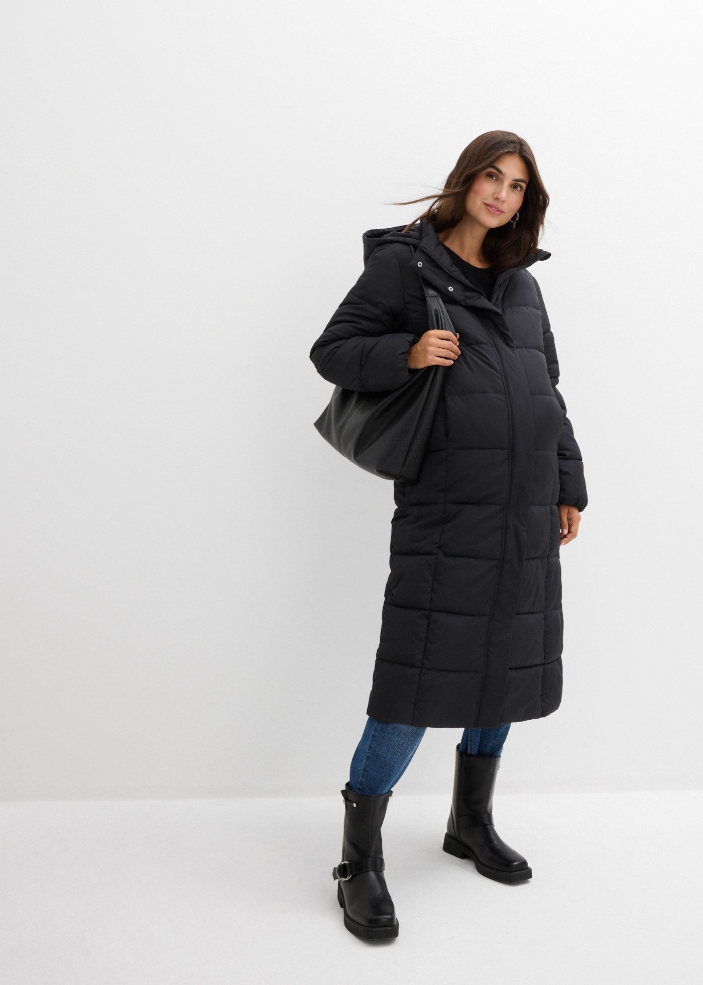 bonprix Umstandsmantel mit warmer Wattierung, in bequemer Oversize-Passform