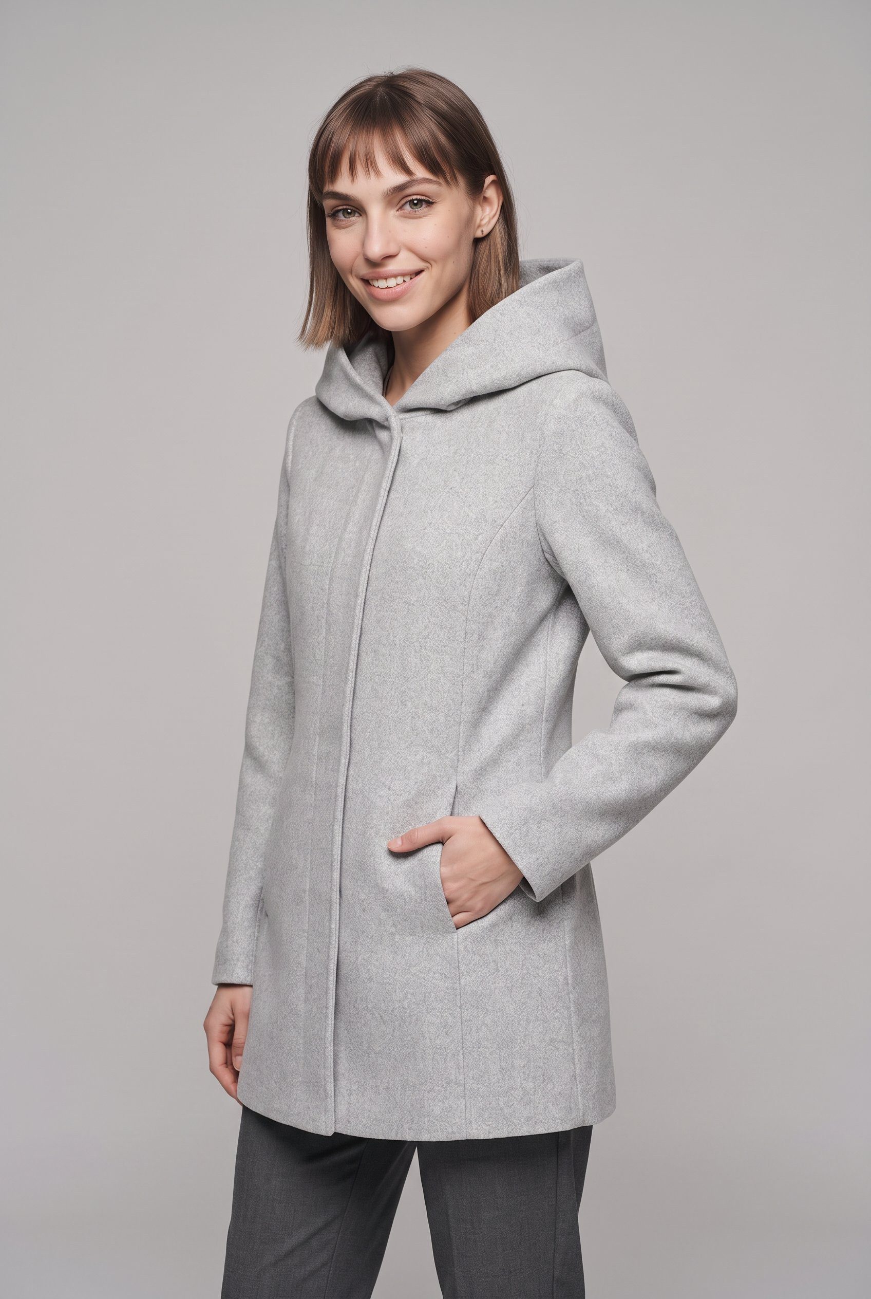 ONLY Langjacke ONLBLAKE HOOD COAT CC OTW Kunstfaser, Eingrifftaschen