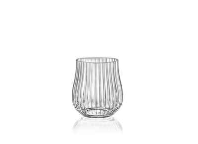 Crystalex Glas Tulipa Optic 350 ml 6er Set, Kristallglas, geriffelt, Kristallglas