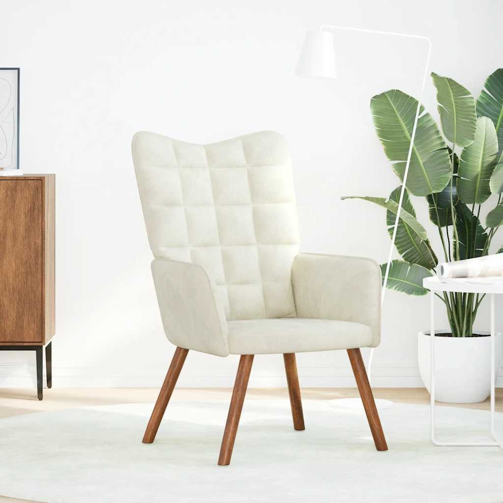 vidaXL Sessel Relaxsessel Creme Samt (1-St) günstig online kaufen