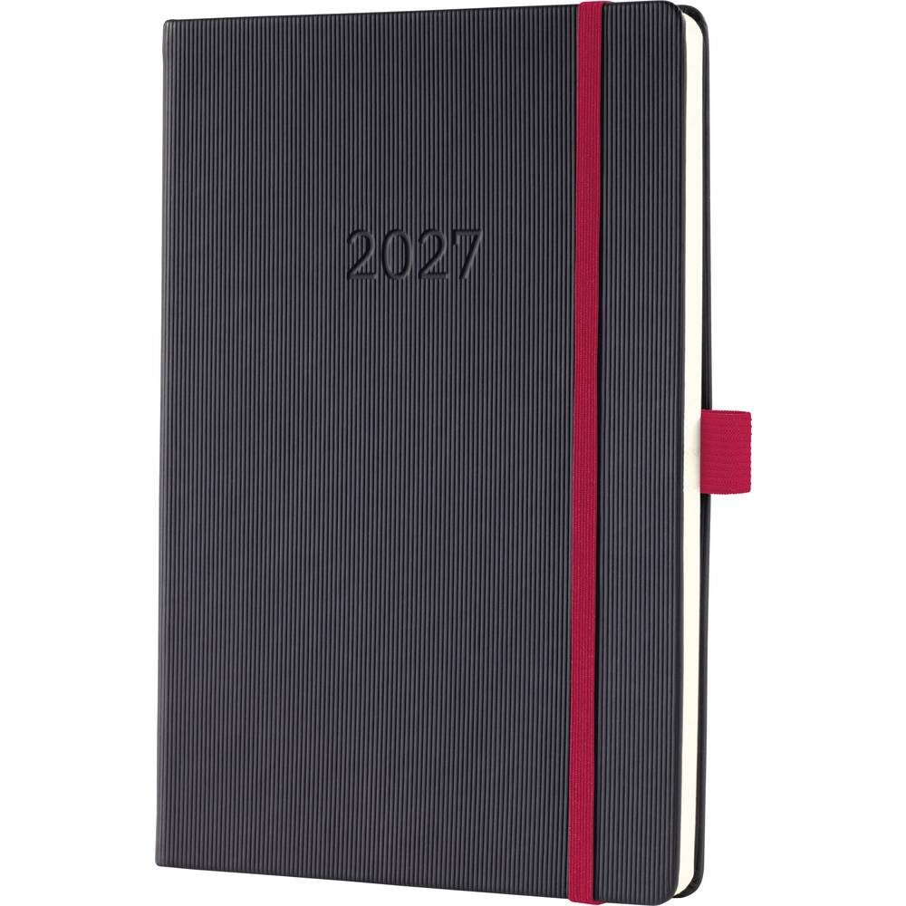 Sigel Taschenkalender Wochenkalender Conceptum 2027 Hardcover DIN A5 Schwarz, Rot 192 Seiten