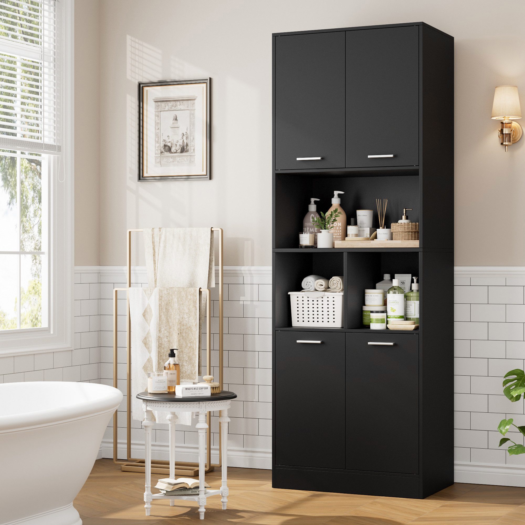 Homfa Hochschrank Badschrank Bücherschrank Badezimmerschrank 180x60x40cm günstig online kaufen