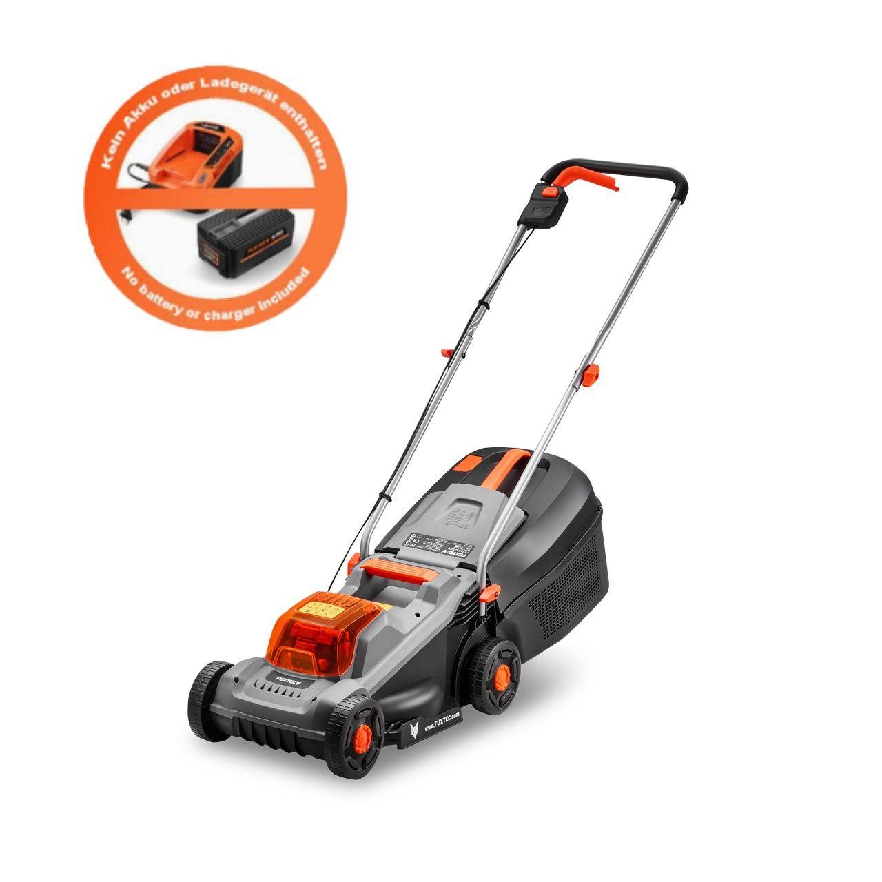 FUXTEC Akkurasenmäher FX-E1RM20ECO, 30 cm Schnittbreite, 30 cm Schnittbreite, 30 L Fangkorb, 20V Akku, 30-70mm, 9,6 kg
