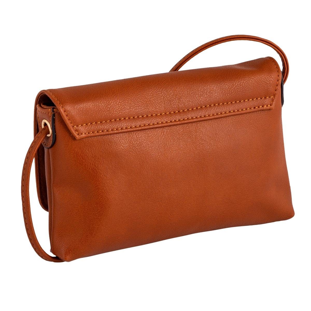 TOM TAILOR Handtasche Tom Tailor LUNA, Flap bag S no zip, cognac günstig online kaufen