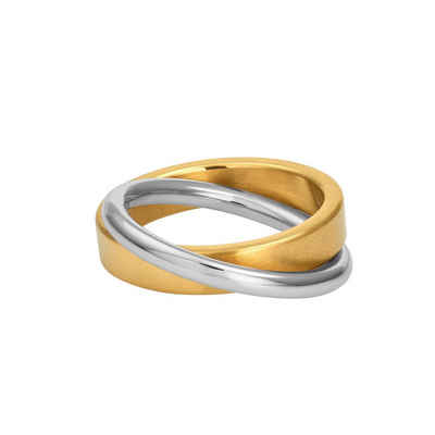 Heideman Fingerring Duplex rose goldfarben (Ring, 1-tlg., inkl. Geschenkverpackung), Wickelring 2 in1 ring bicolor