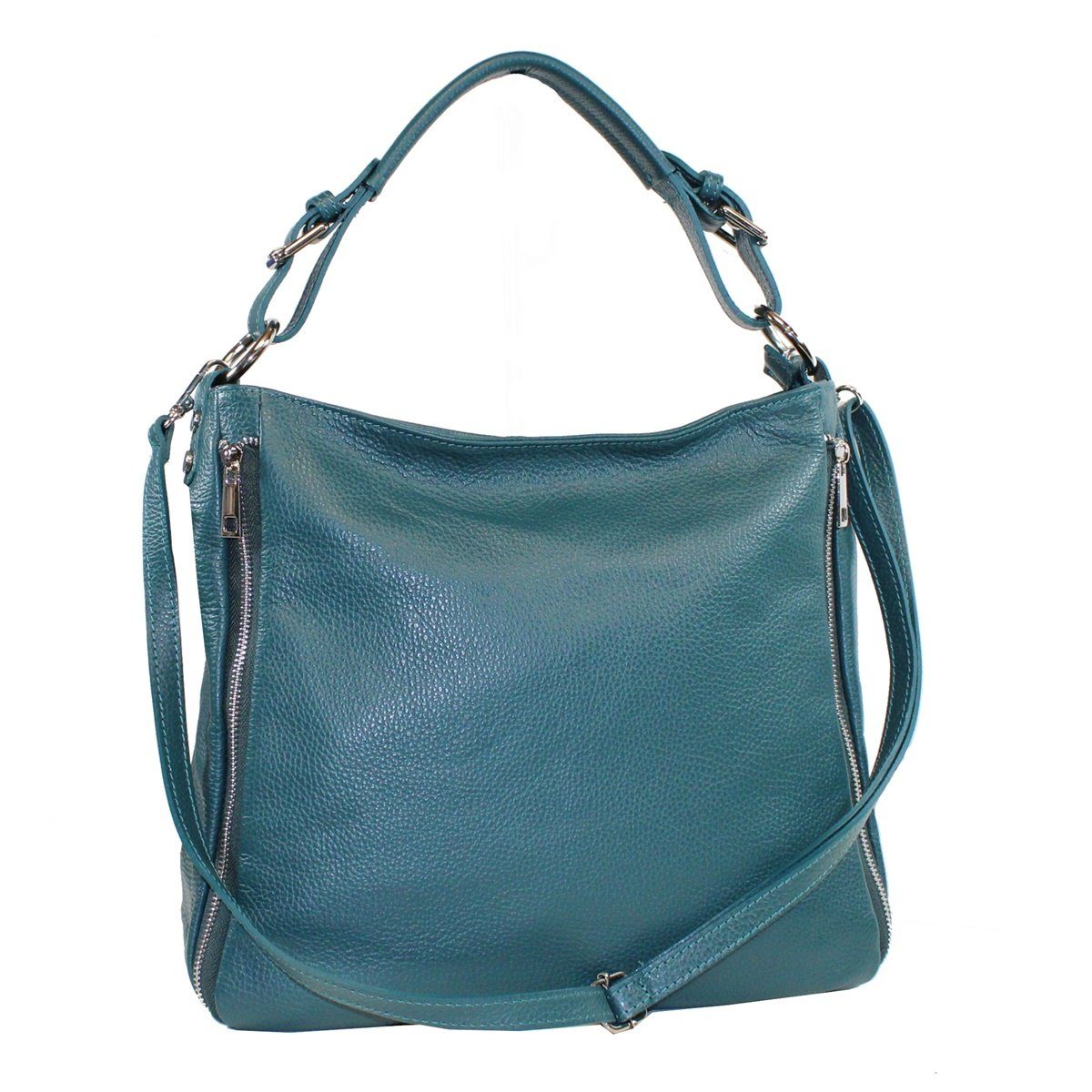 fs-bags Handtasche fs7142, Teal in Made Italy