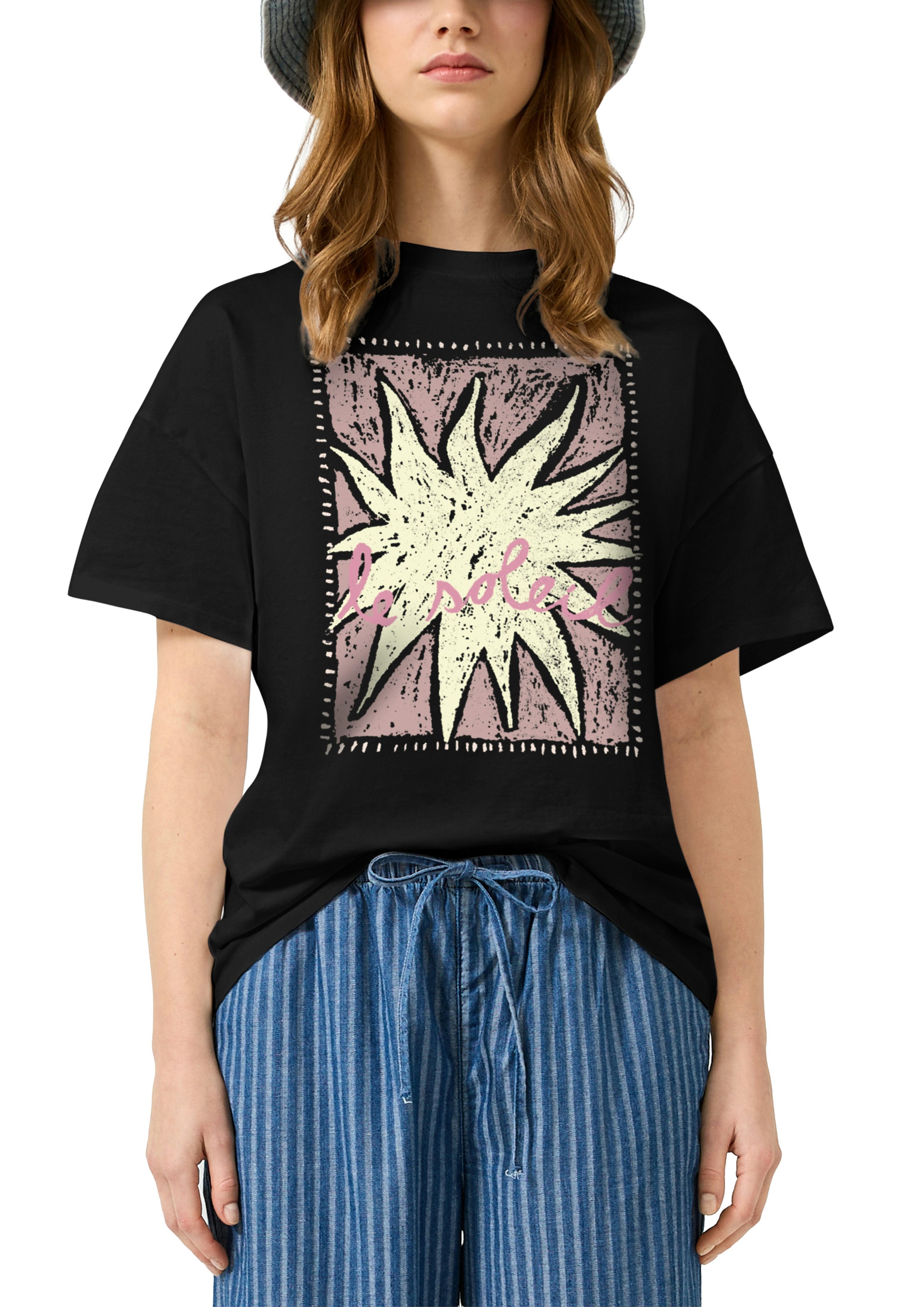 QS Kurzarmshirt Sommershirt mit Druck