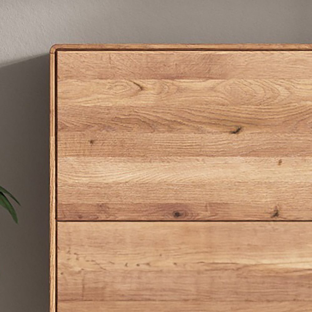 Lomadox Highboard KALAMARIA-69, in massiver Eiche mit 2 Türen und 1 Schublade