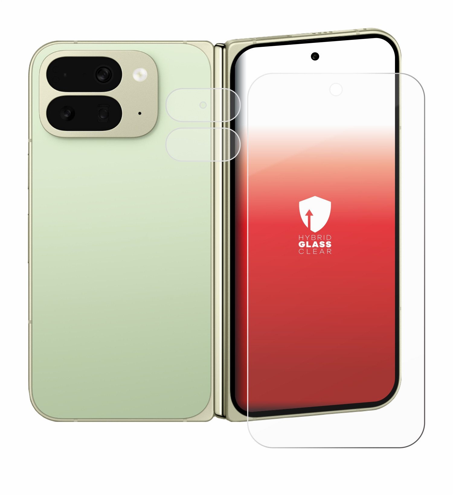 upscreen Displayschutzglas Folie für Google Pixel 10 Pro Fold (Display+Kamera), Schutzfolie Glas Panzer Display Schutz klar