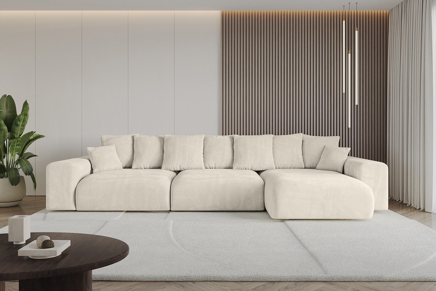 ALTDECOR Ecksofa ESKAR-L2, Couch mit Schlaffunktion, Wohnzimmer - Wohnlandschaft, Corner Sofa Bett Eckcouch Couch L-Form Schlafcouch Ausziehbar