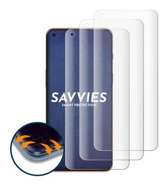 Savvies Full-Cover Schutzfolie für OnePlus Nord 2 5G, Displayschutzfolie, 4 Stück, 3D Curved klar
