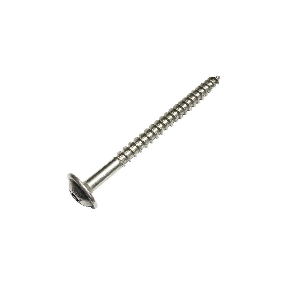 Holzbauschraube 5 Tellerkopfschrauben Edelstahl A2 8 x 100 mm Torx TX40