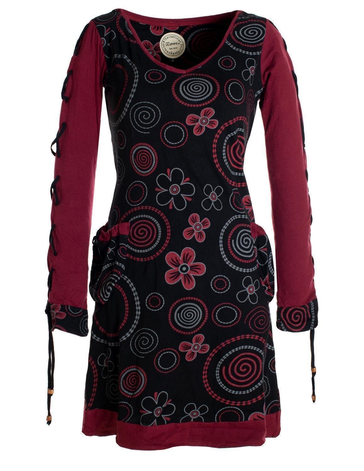Vishes Jerseykleid Langarm Shirt Blümchenkleid Bedruckt günstig online kaufen