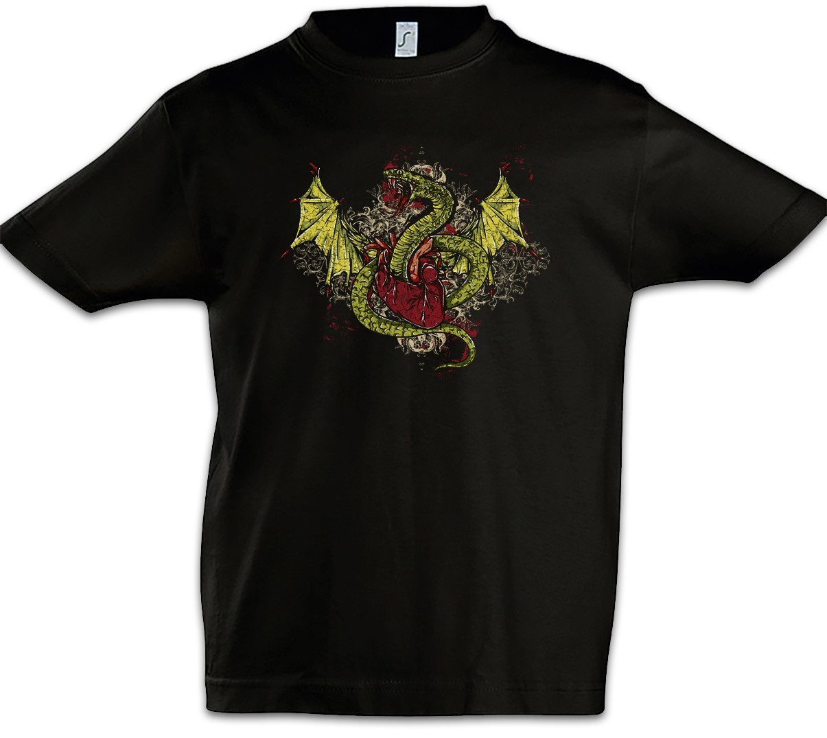 Print-Shirt Vampire Snake Kinder T-Shirt Serpent Snake Schlange Vampir Dragon Bat