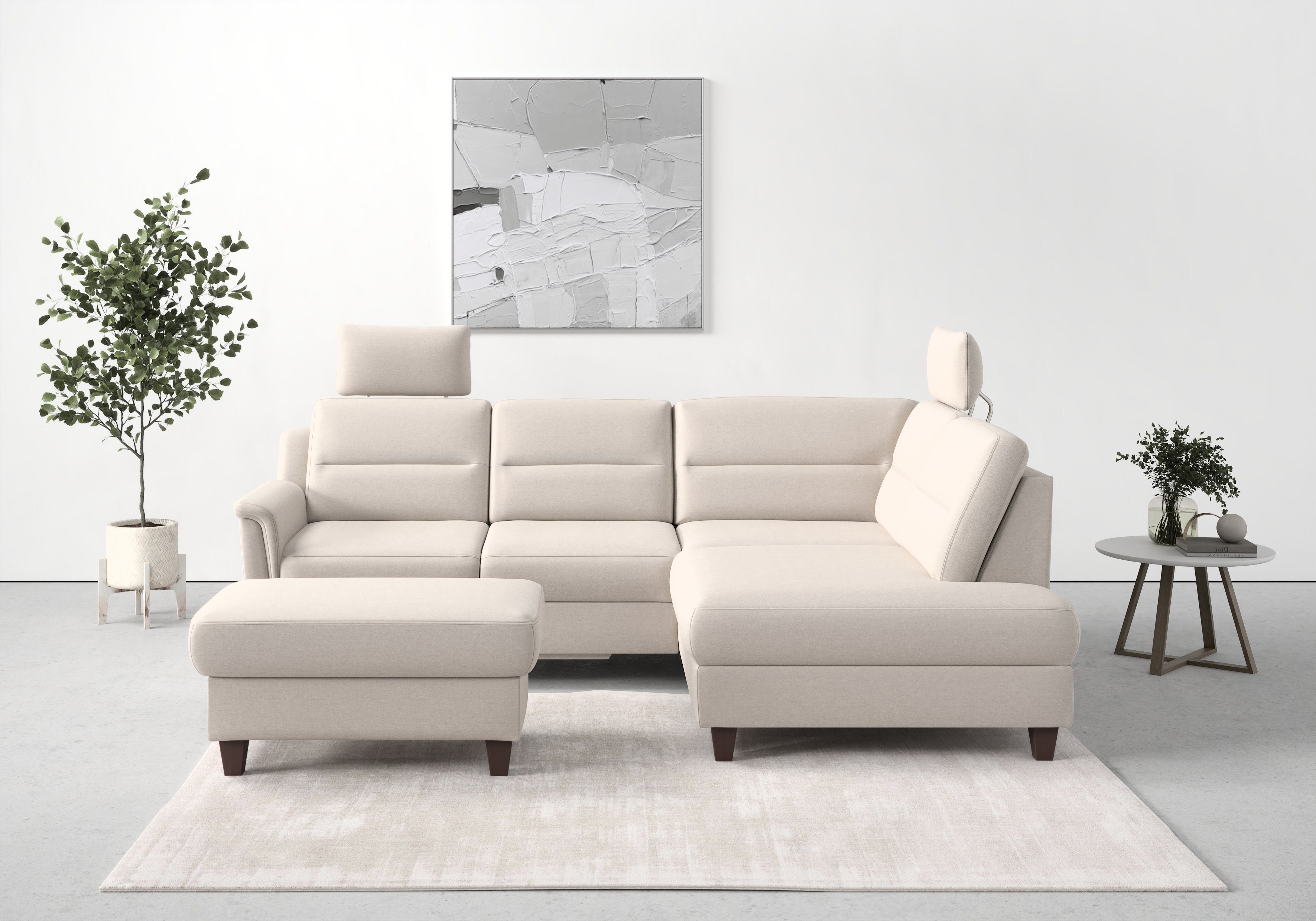 Bettkasten Ecksofa inklusive Bettfunktion Federkern, sit&more Farö, und wahlweise mit