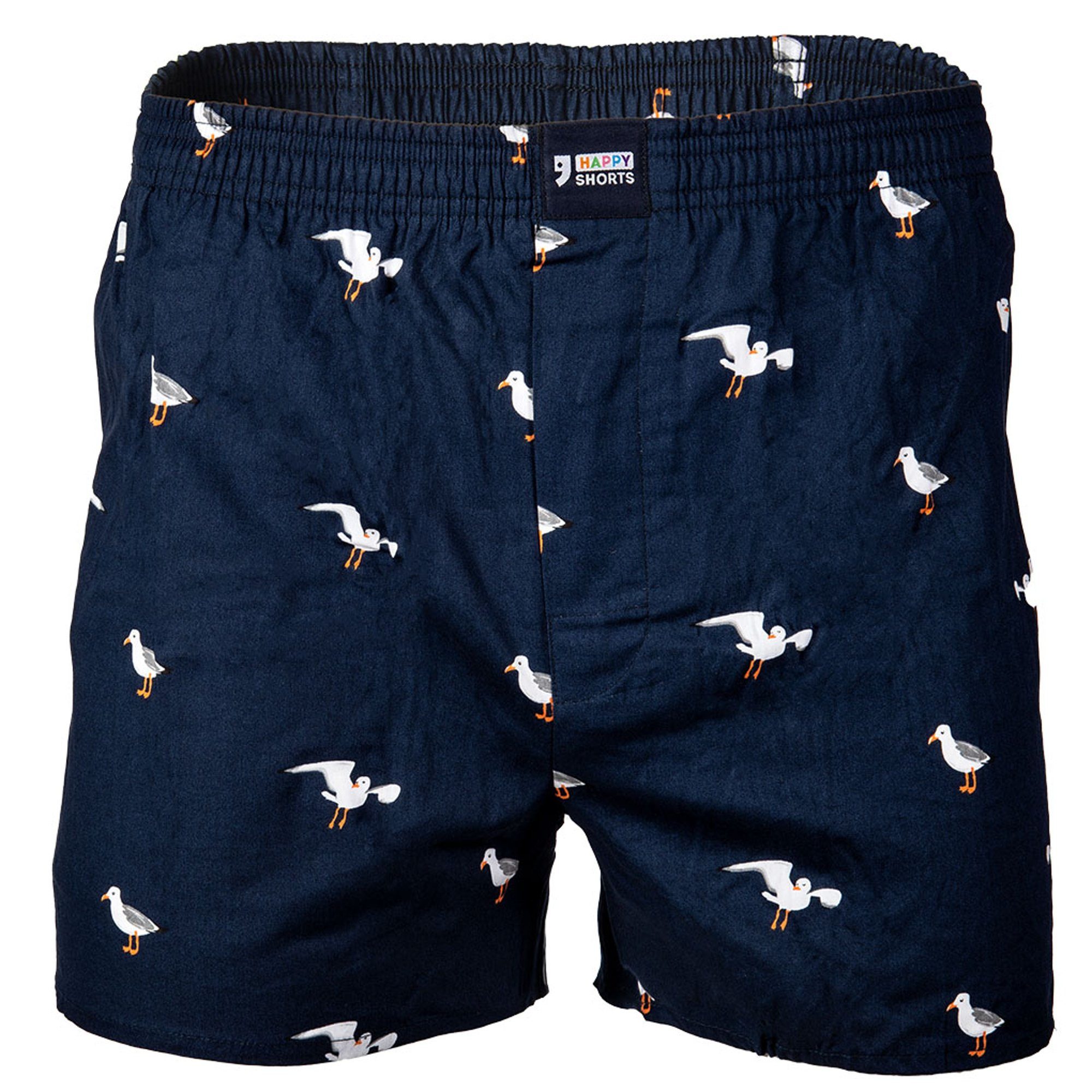 HAPPY SHORTS Boxershorts Herren Web-Boxershorts 1er Pack Baumwolle (Packung, 1er Pack)