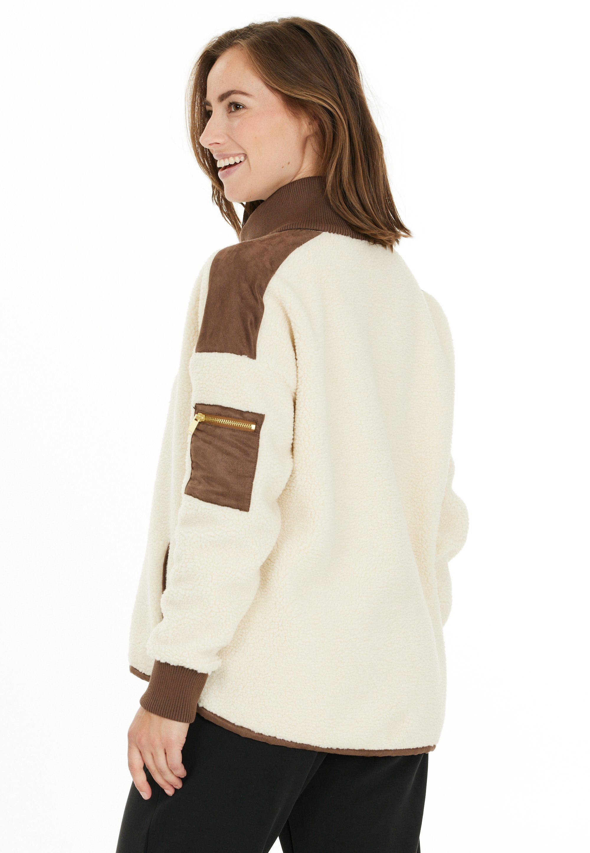 Design kuscheligen hellbeige im Minniem ATHLECIA Fleecejacke