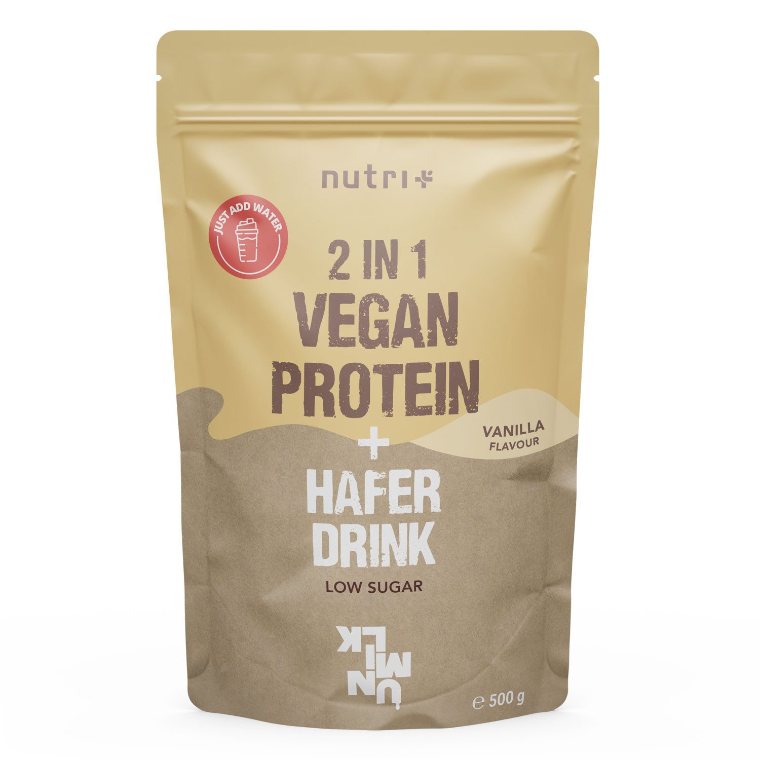 nutri+ 2 in 1 Vegan Protein + Haferdrink Pulver, 1 er 500 g