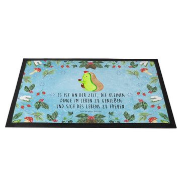 Fußmatte 40 x 60 cm null null - Eisblau - Geschenk, Matte, Weihnachten, Türmat, Mr. & Mrs. Panda, Höhe: 0.3 mm, abriebfest