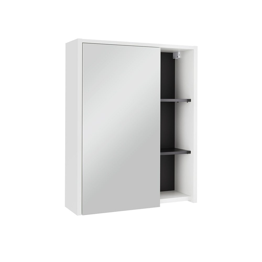 Vicco Badezimmerspiegelschrank Viola, Weiß/Grau, 60 x günstig online kaufen