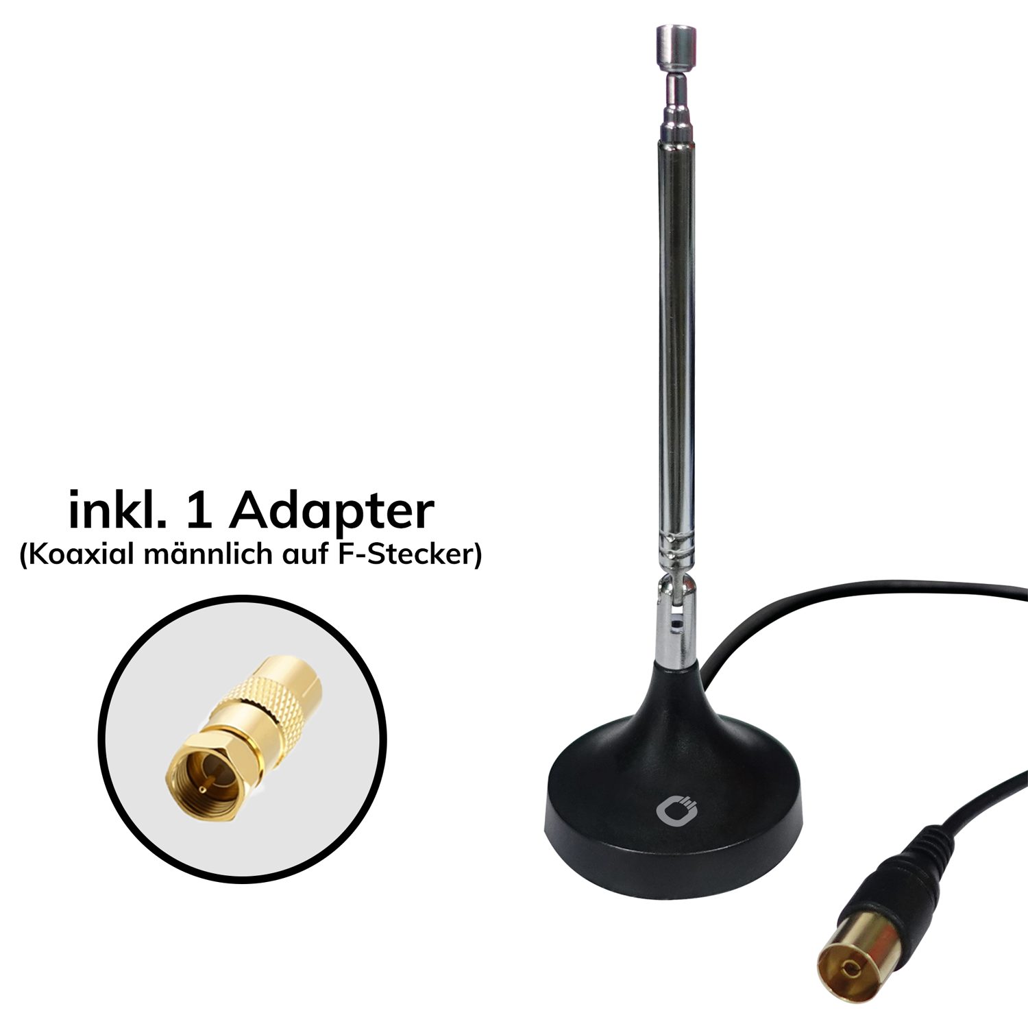 OEHLBACH Radio Rod FM/DAB+ Stabantenne inkl. Adapter Stabantenne (DAB+, FM), Flexibel, Perfekter Empfang