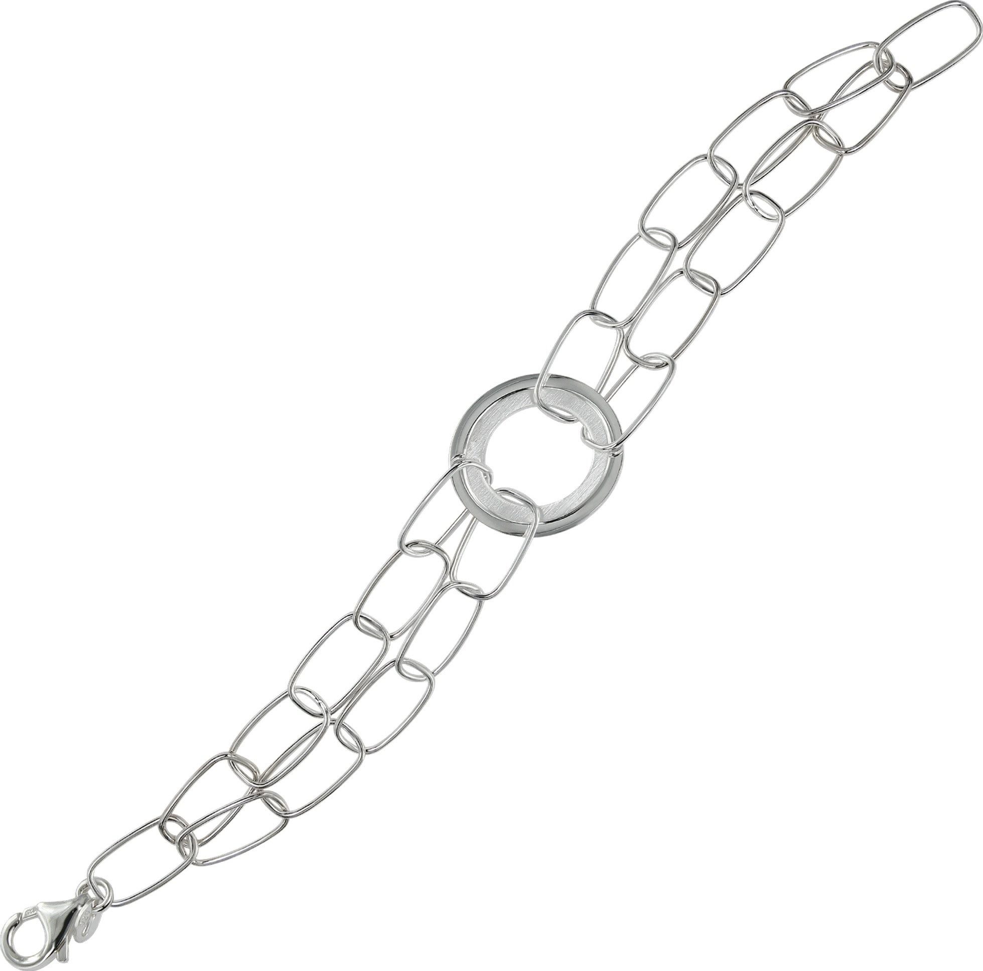 Balia Silberarmband Balia Damen Armband 925 Silber matt (Armband), Damen Armband (Ringe) ca. 18,5cm, 925 Sterling Silber, Farbe: silber