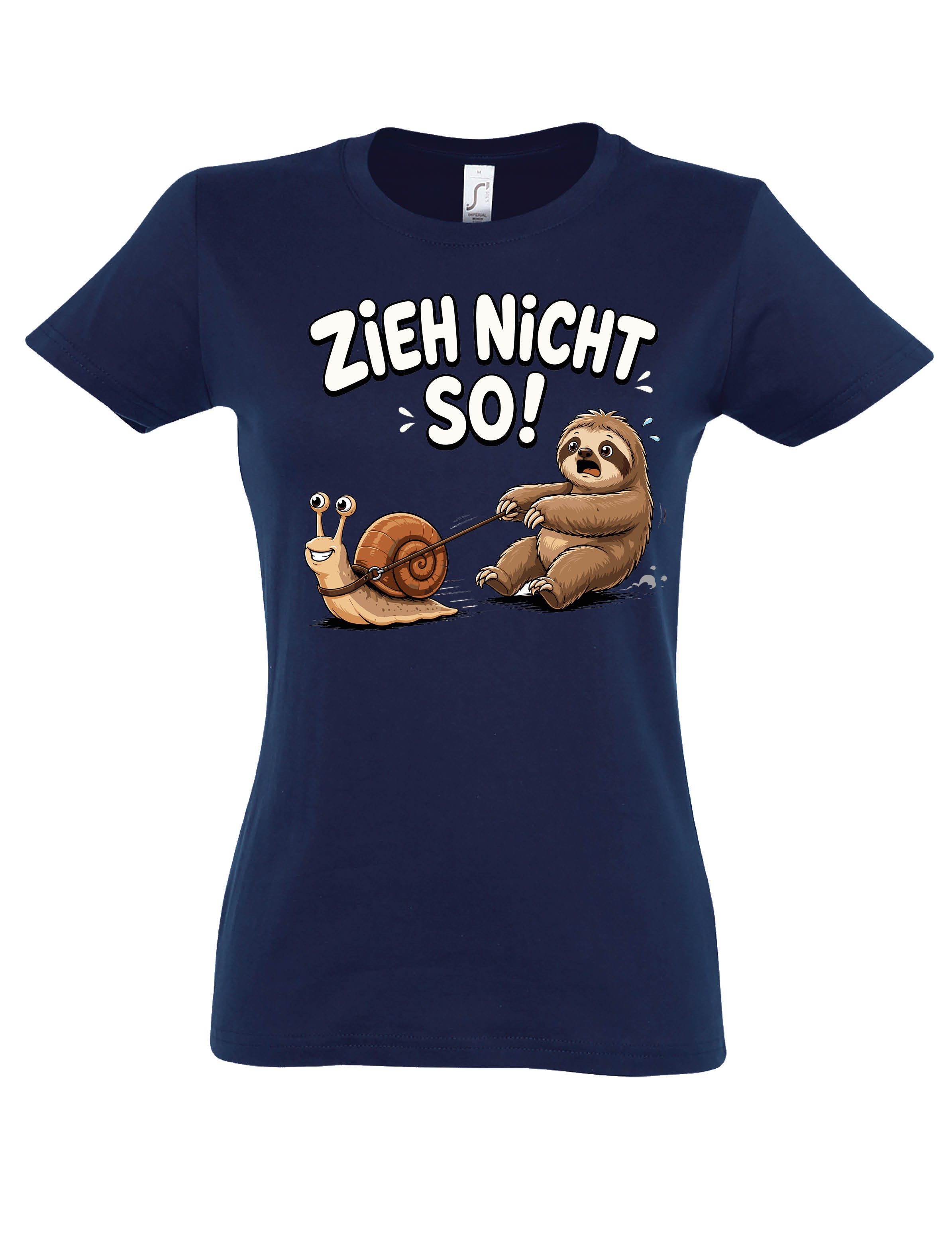 Youth Designz Print-Shirt "Zieh nicht so!" Damen T-Shirt mit Lustigen Print Geschenk Statement mit witzigen stylischen Aufdruck für Frauen