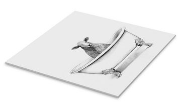 Posterlounge Acrylglasbild Victoria Borges, Schaf in der Wanne, Badezimmer Landhausstil Illustration
