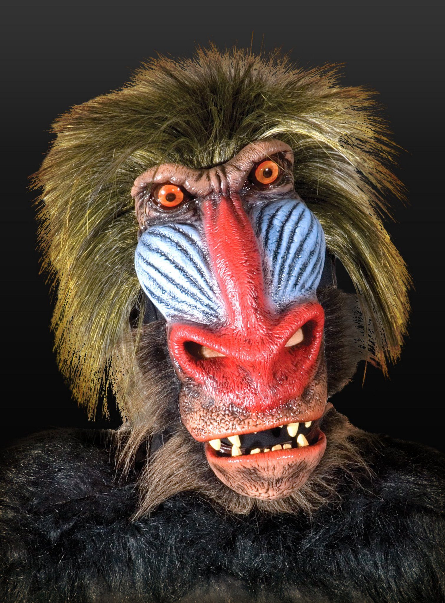Zagone Studios Verkleidungsmaske Pavian - Affen Kostüm Maske Fasching Halloween