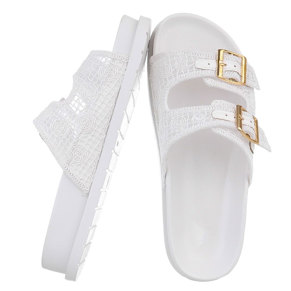 Ital-Design Elegante Damen-Sandalen mit verstellbaren Riemen Pantolette (89 günstig online kaufen