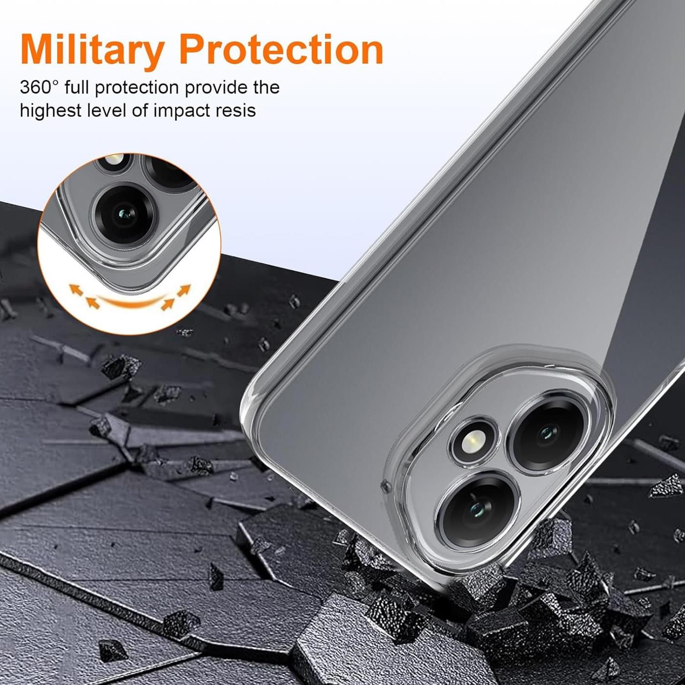 CoolGadget Handyhülle Transparent Ultra Slim Case für Honor 400 6,55 Zoll, Silikon Hülle Dünne Schutzhülle für Honor 400 Hülle – Bild 4 von 5