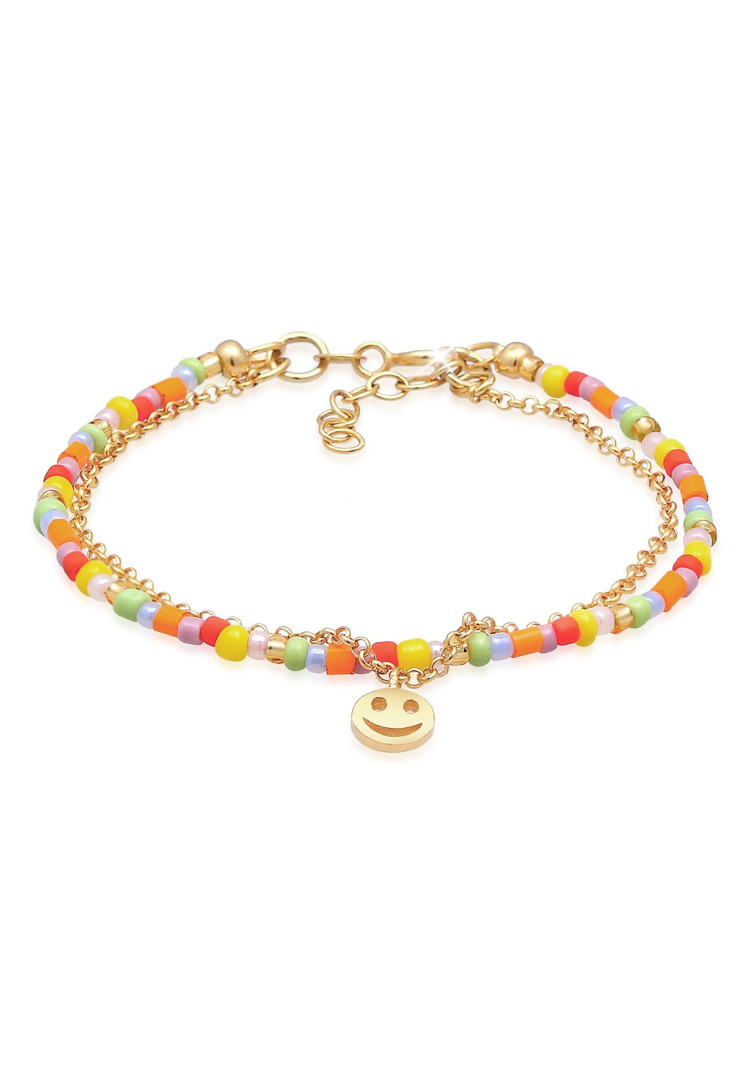 Bunt Elli Beads Armband Silber vergoldet 925 Smiling Kids Layer