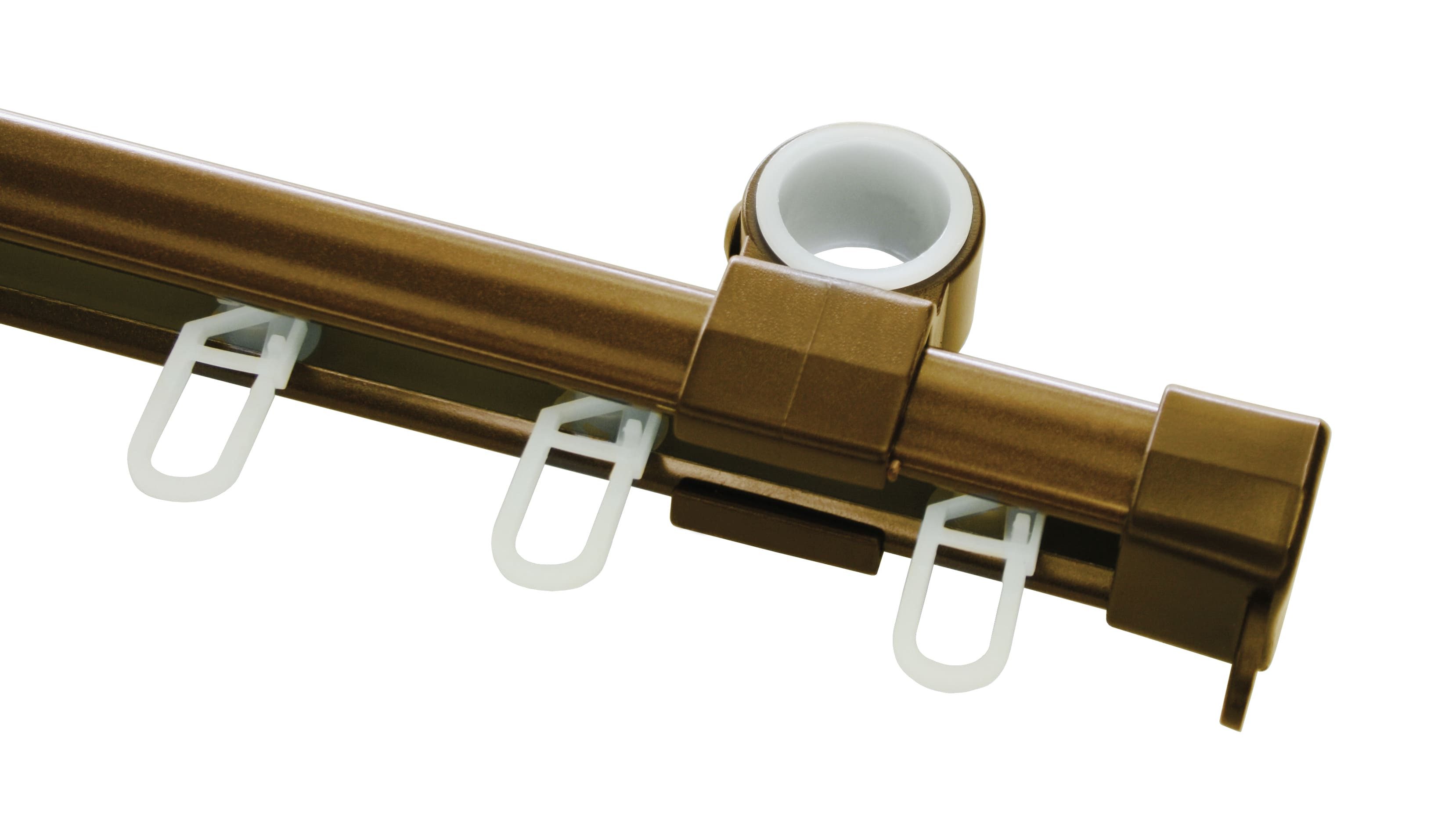 GARDINIA Gardinenstange Gardinia, U lauf kompl 240 bronzefarb, Wandmontage