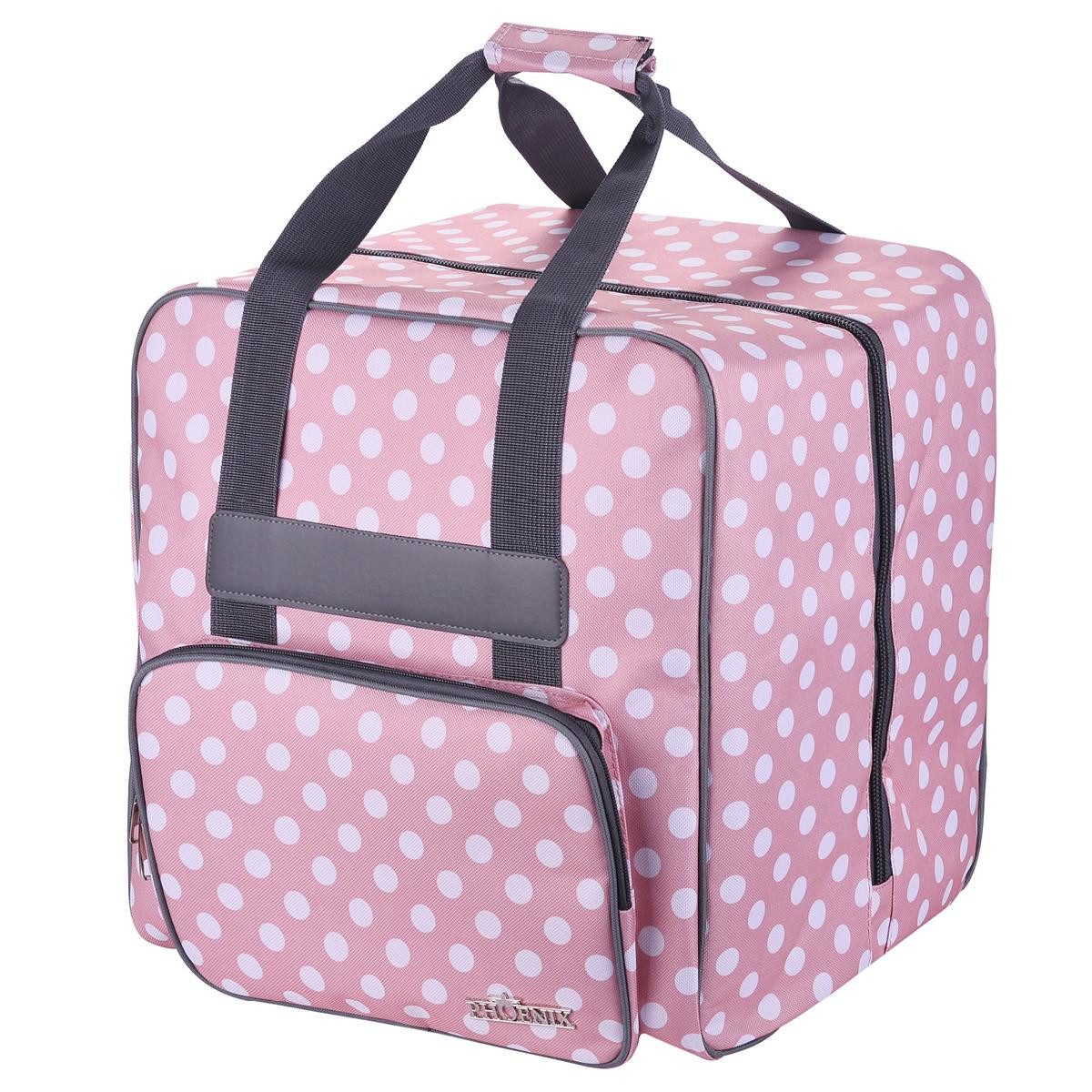 Phönix Nähmaschinentasche Phönix Overlocktasche Polka Dots rosa