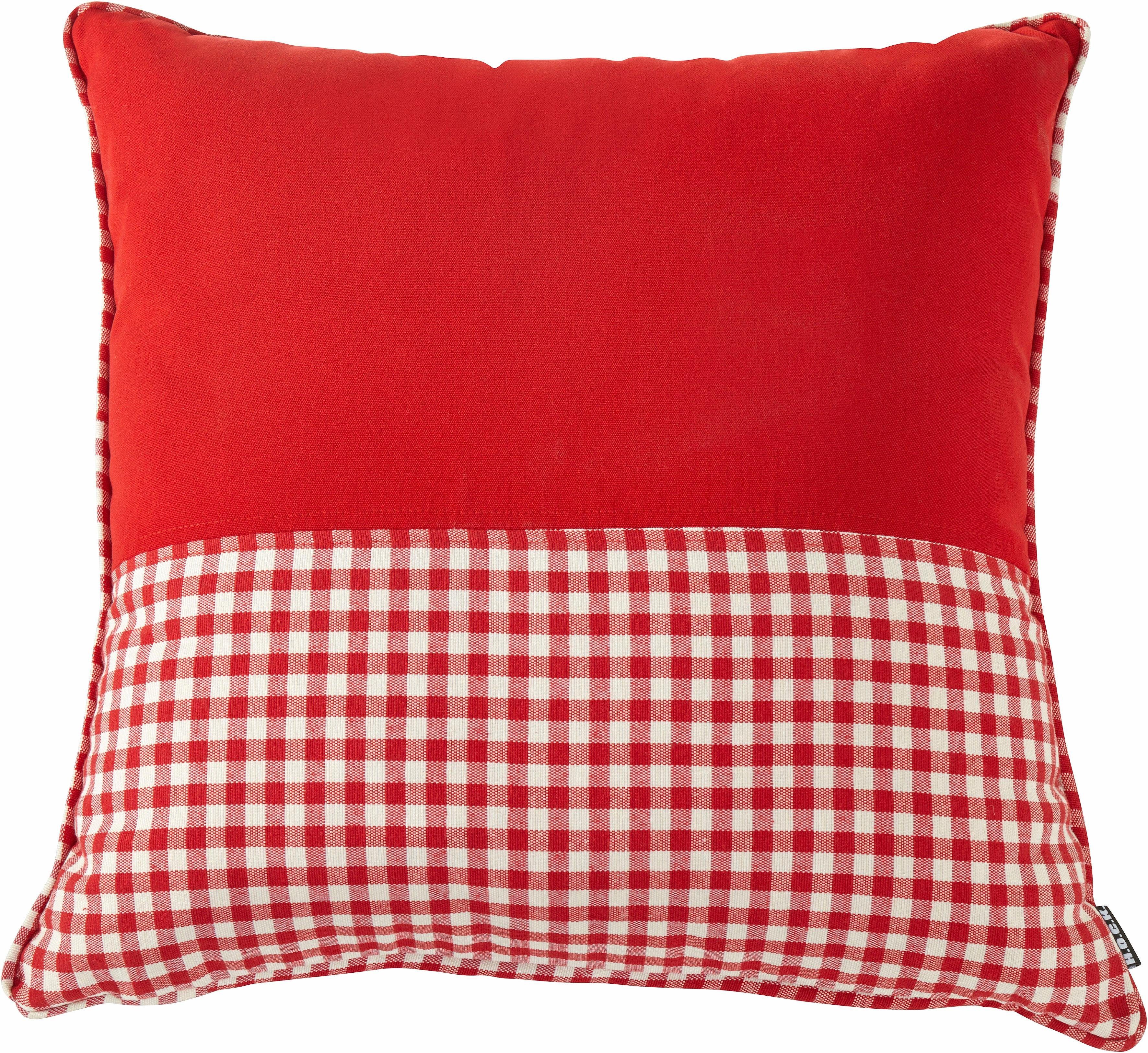 H.O.C.K. Dekokissen Hüttenzauber - Karo Patch, 50/50 cm, Kissenhülle mit Füllung, 1 Stück. € 23,22