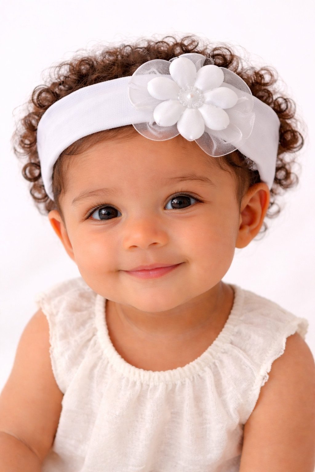 La Bortini Stirnband Baby und Kinder Kopfband Stirnband mit Blume Kopfschmuck für Taufe elastisch, weich, mit Blumen, in verschiedenen Farben