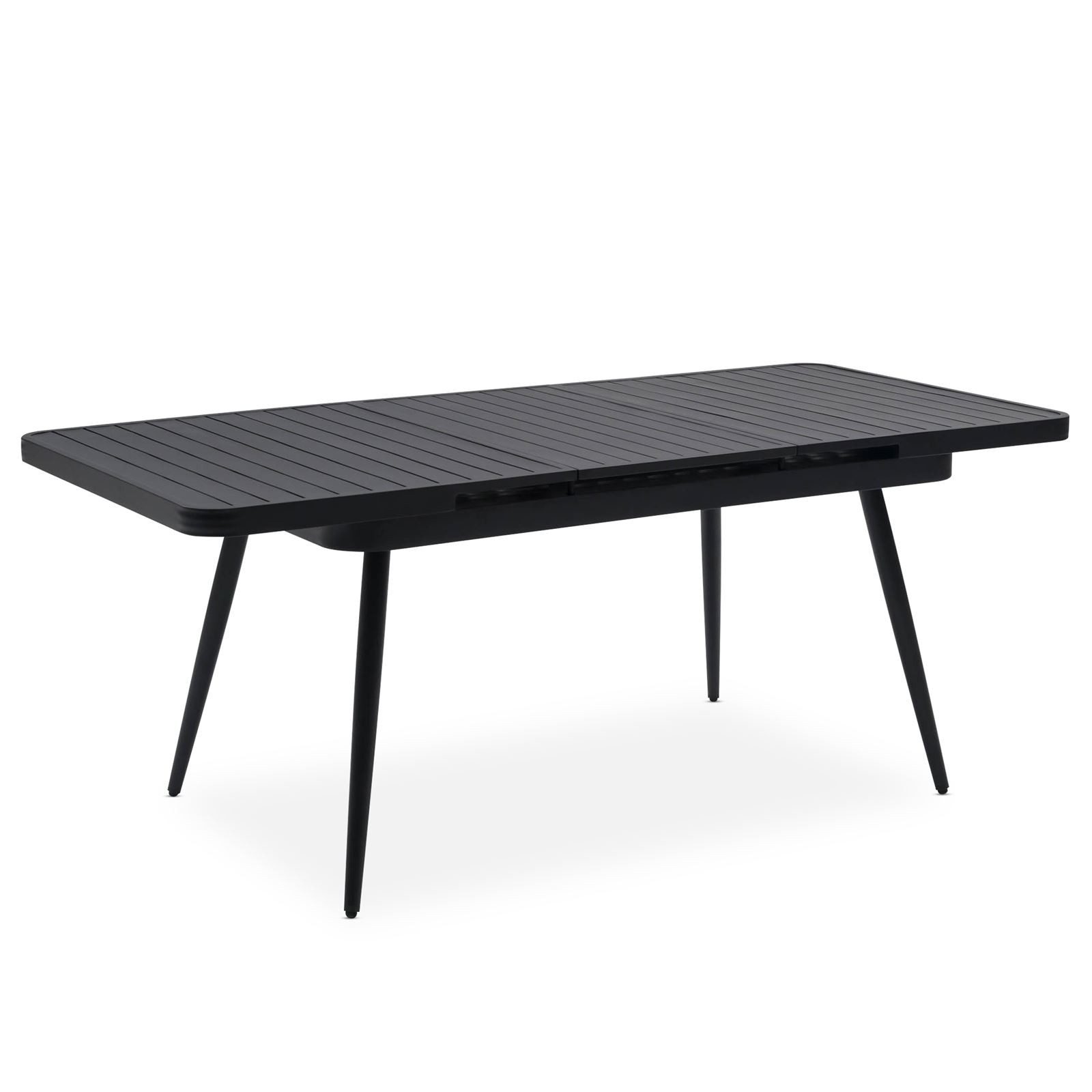 IDIMEX Gartentisch SUNNY, Outdoor Tisch 150-200cm ausziehbar, wetterfest & UV beständig schwarz