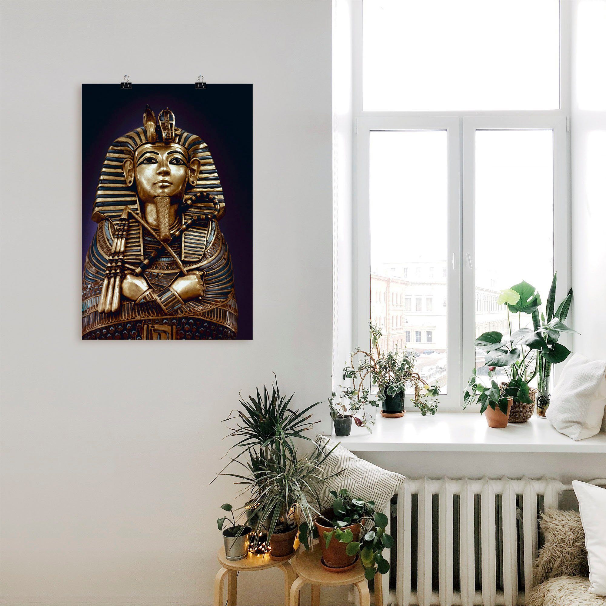 Artland Größen Leinwandbild, Wandbild St), König oder Tutanchamun, (1 versch. von Alubild, als Poster in Menschen Wandaufkleber Grabbüste