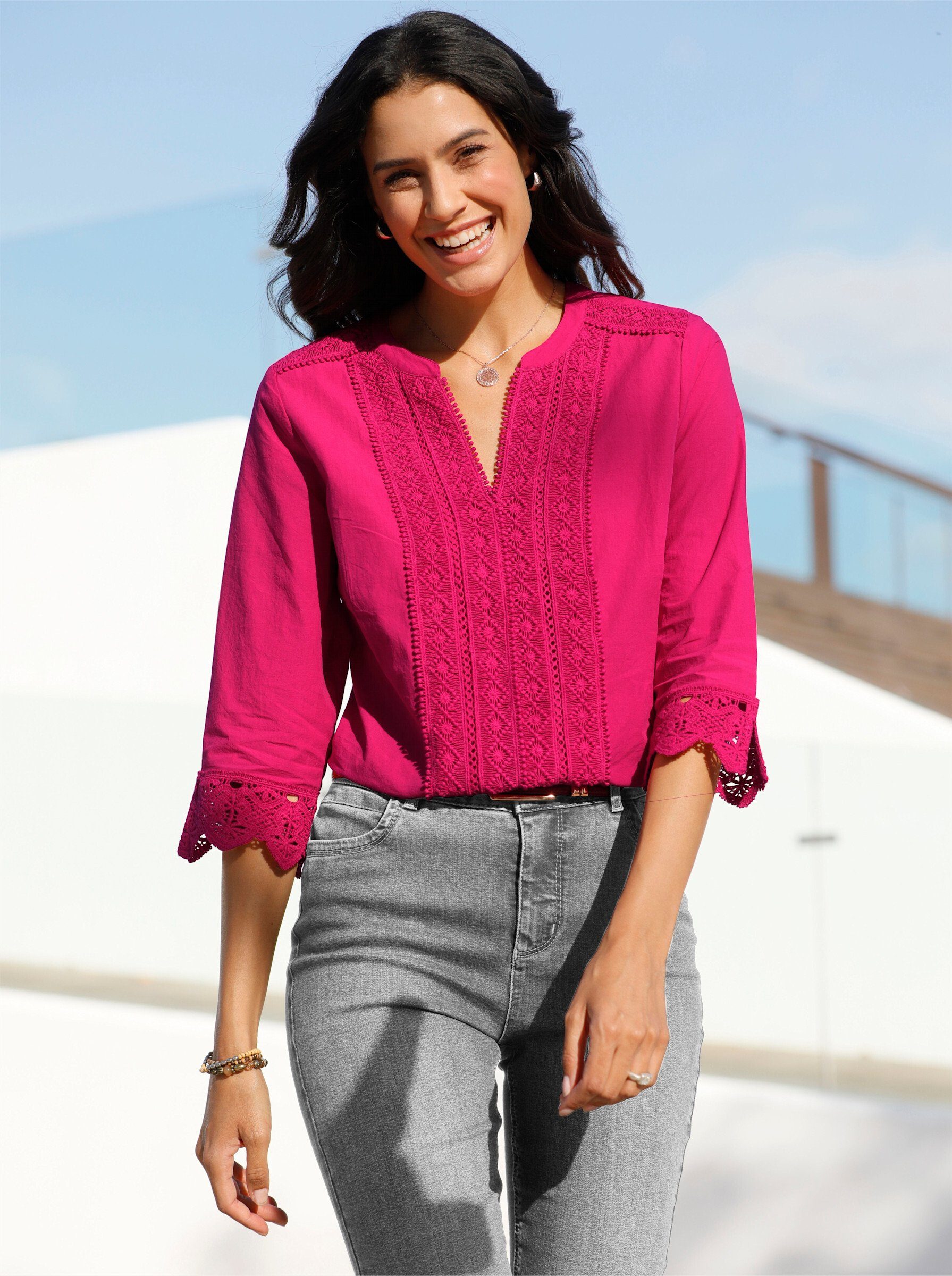 Klassische Bluse Schlupfbluse