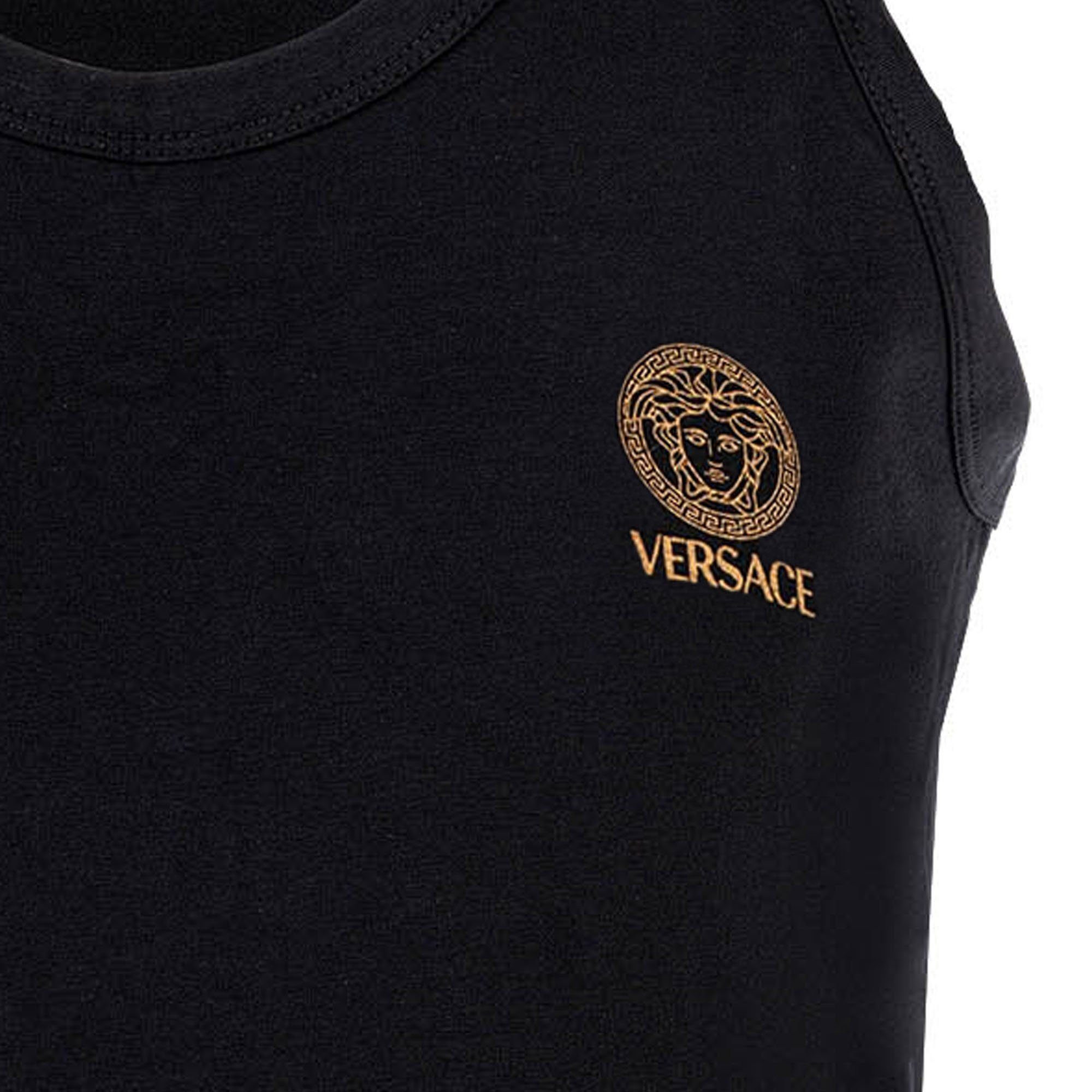 Versace Unterhemd Herren Unterhemd 1er Pack Baumwollmischung (Packung, 1er Pack)