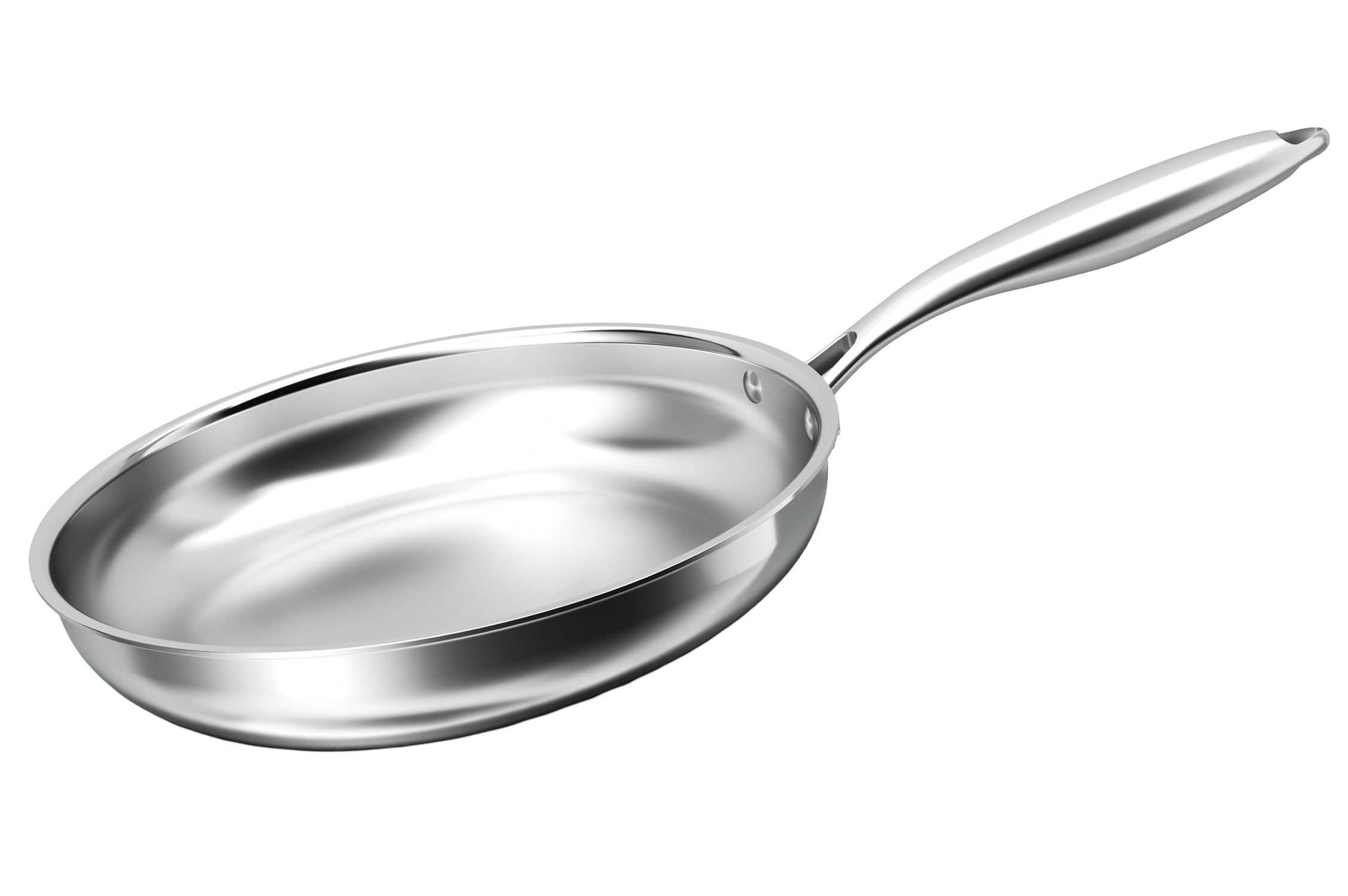 Pfannen-Set Pfanne Bratpfanne Edelstahl Ø24cm Induktion Cheffinger CF3PLYFP24
