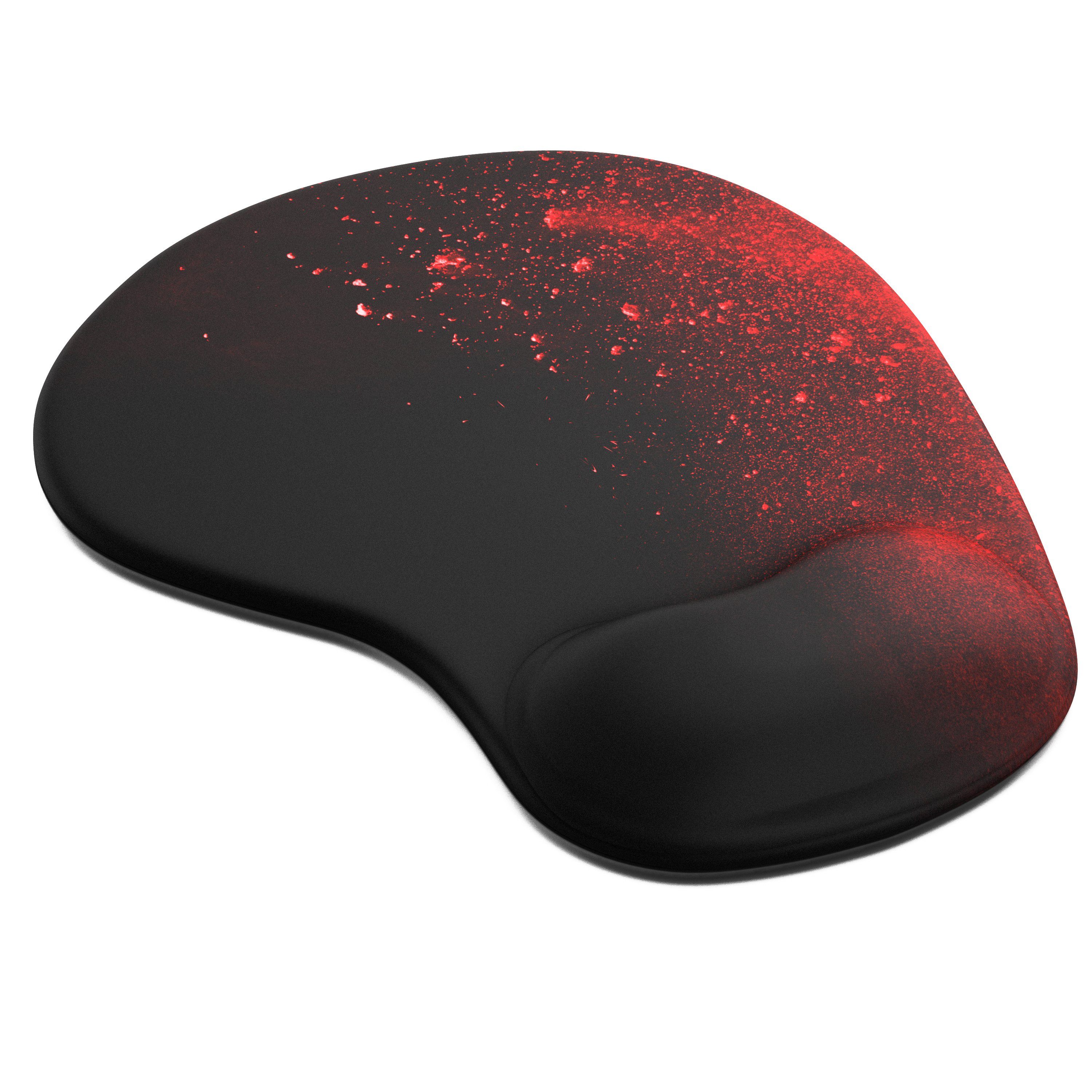 Titanwolf Gaming Mauspad Office Gel Mousepad mit ergonomischer Handgelenkauflage (1-St), Handballenauflage, Gelpolster ergonomisch, abwaschbar, Blood