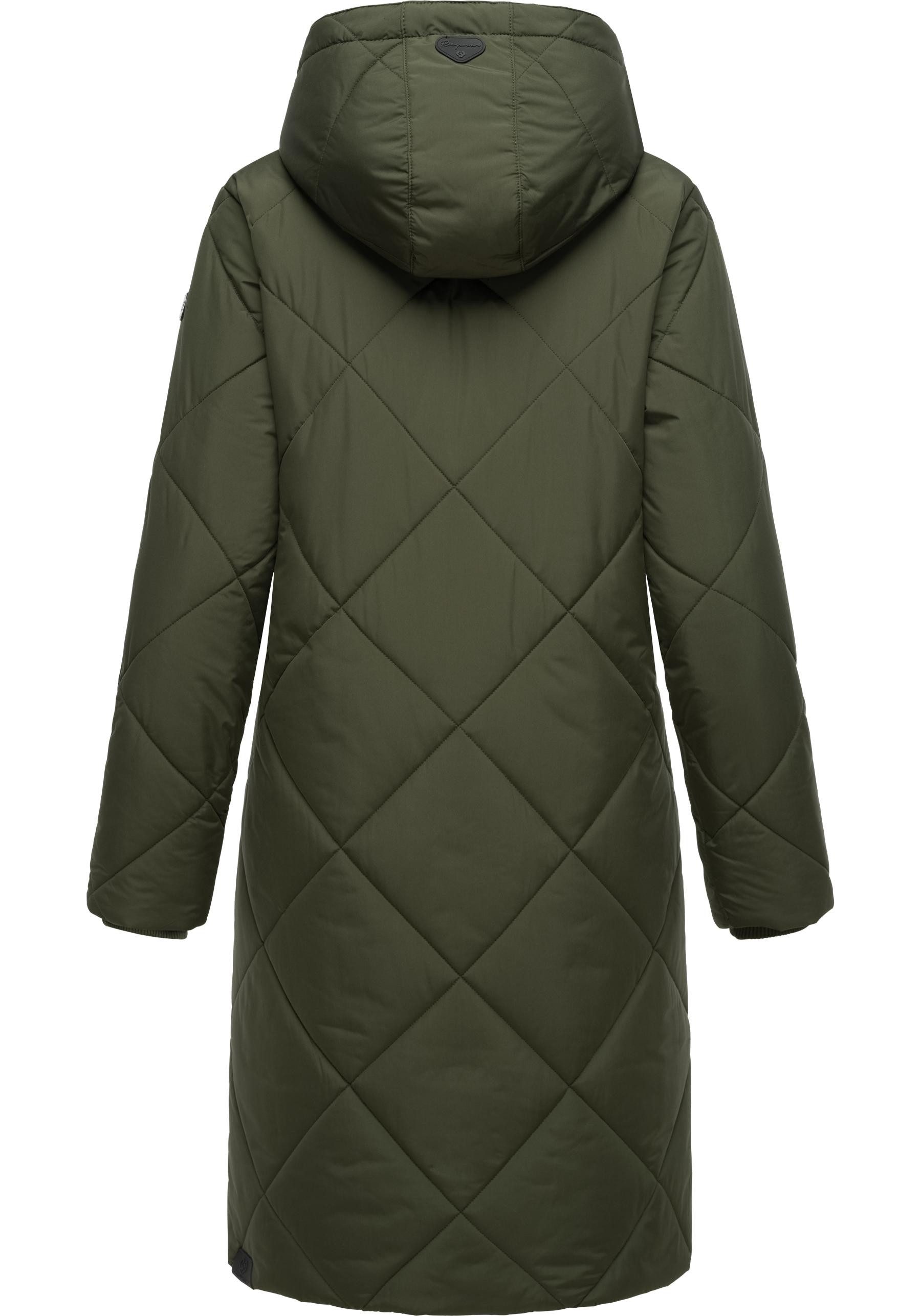 Ragwear Steppmantel Rebela stylischer Winterparka mit abnehmbarer Kapuze