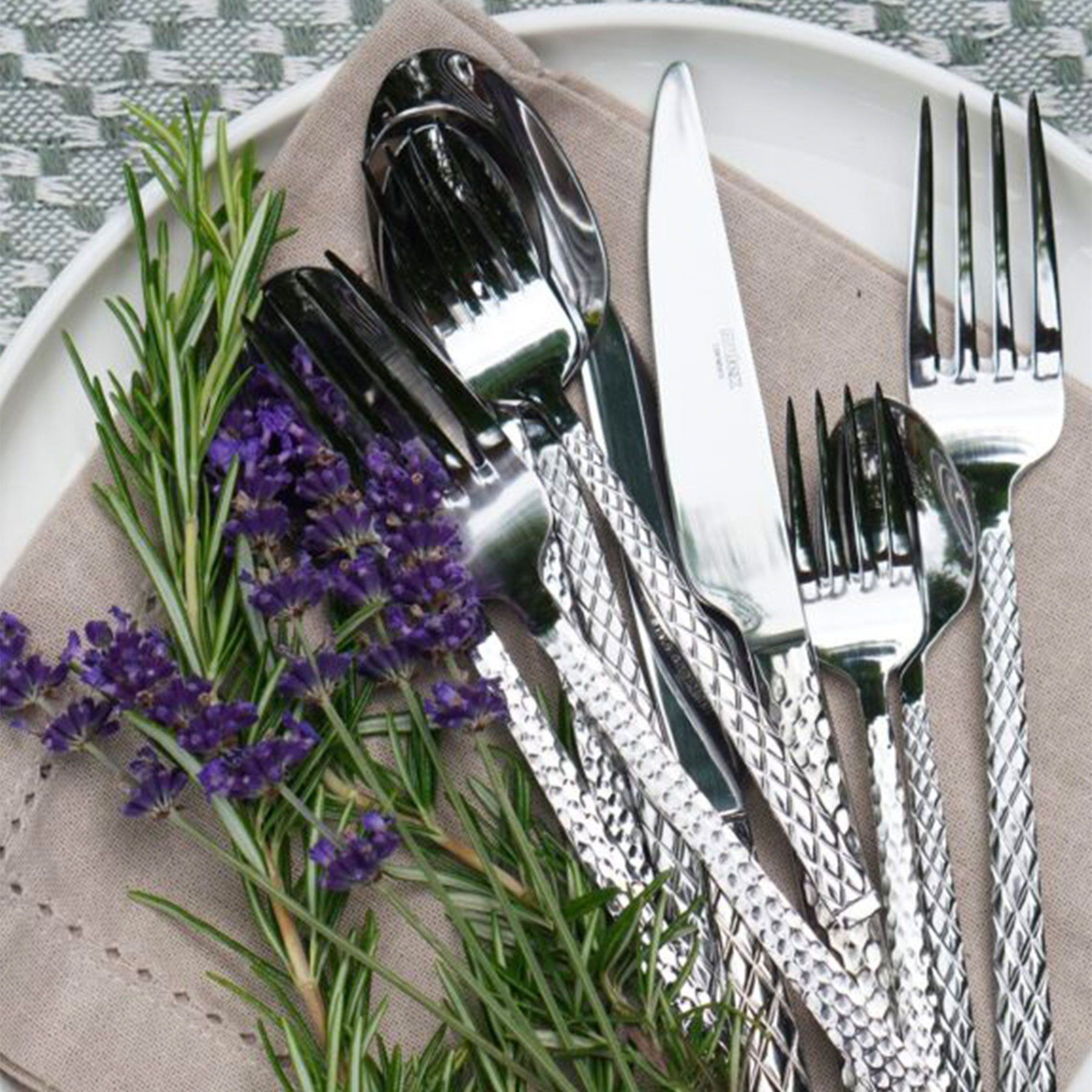 Mulex Besteck-Set ALESSA 18.0 (30-tlg), 6 Personen, Edelstahl, Chrom-Edelstahl-Legierung 18/0