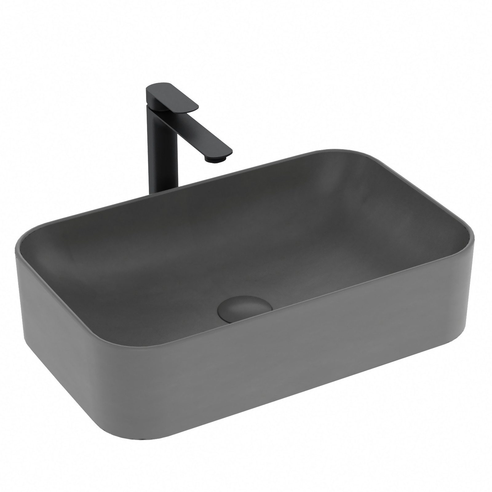 EMKE Aufsatzwaschbecken Eckiger Раковины Keramik Раковины Waschtisch Weiß Glänzend (Packung)