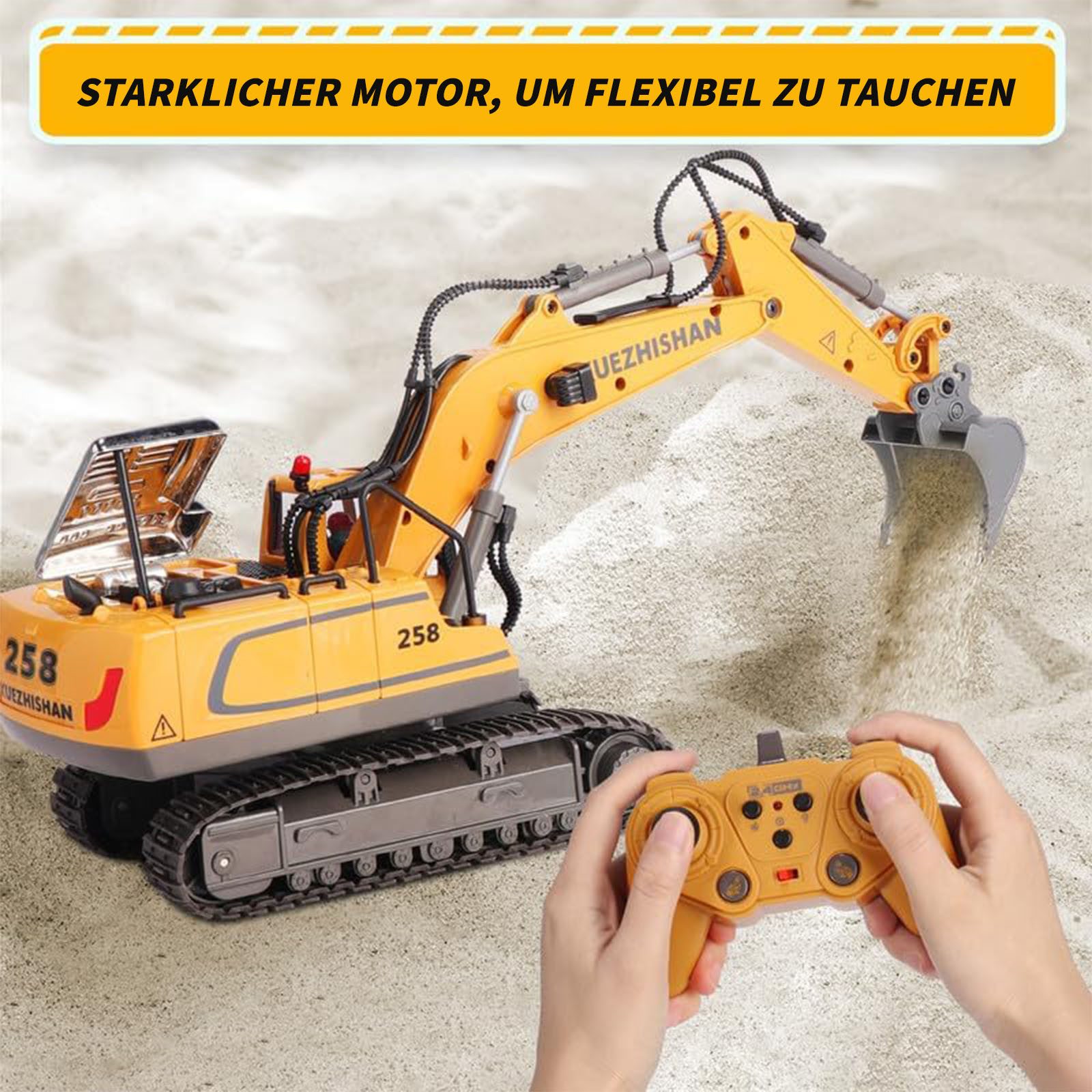 OKWISH RC-Bagger Fernbedienung Bagger Spielzeug Raupenbagger günstig online kaufen